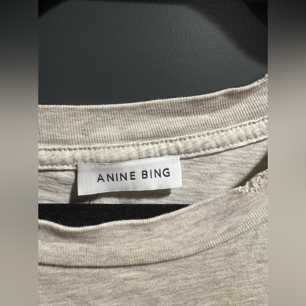 Anine Bing Johnny Cropped Tee - Picture 7 of 12